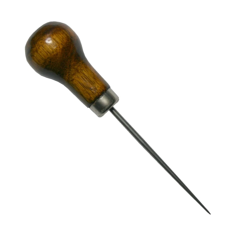 B2Q Lederahle Ledernadel Sattlerahle Nähahle Ahle mit Holzgriff 110mm (0240)