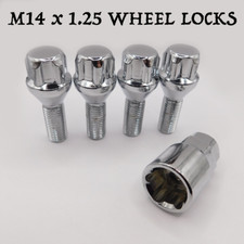 Radschrauben Arretierung M14x1,25 27mm Chrom f�r BMW 7er F01 F02 G11 G12