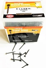 5LBS DURA FAST 1-5/8" DRYWALL SCREWS PHILLIPS COARSE THREAD BUGLE HEAD #41232