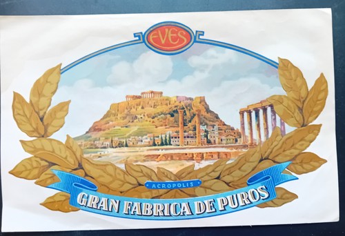 GRAN FABRICA DE PUROS, AKROPOLIS, GREEK LABEL PUROS.