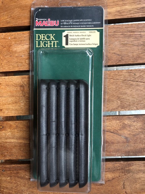 Malibu Deck Light/Brick Surface Easy Installation Includes 7 watt Bulb