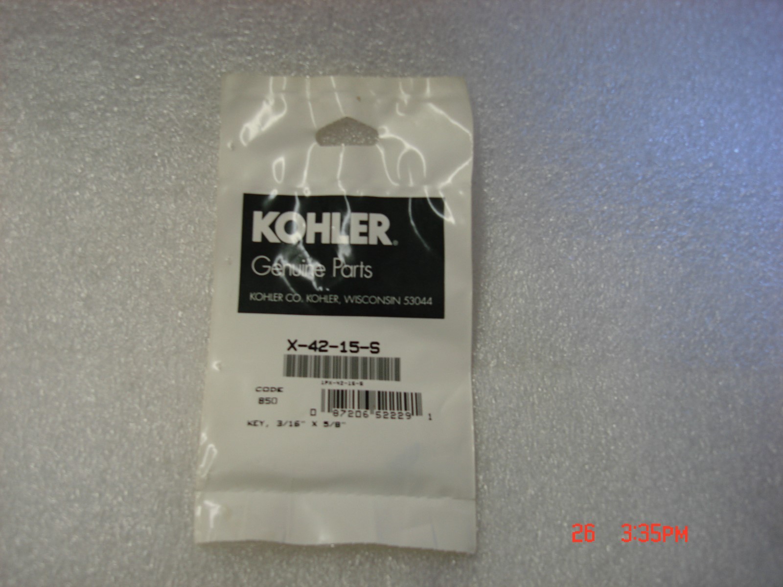 KOHLER FLYWHEEL KEY PART X4215S OEM ORIGINAL eBay