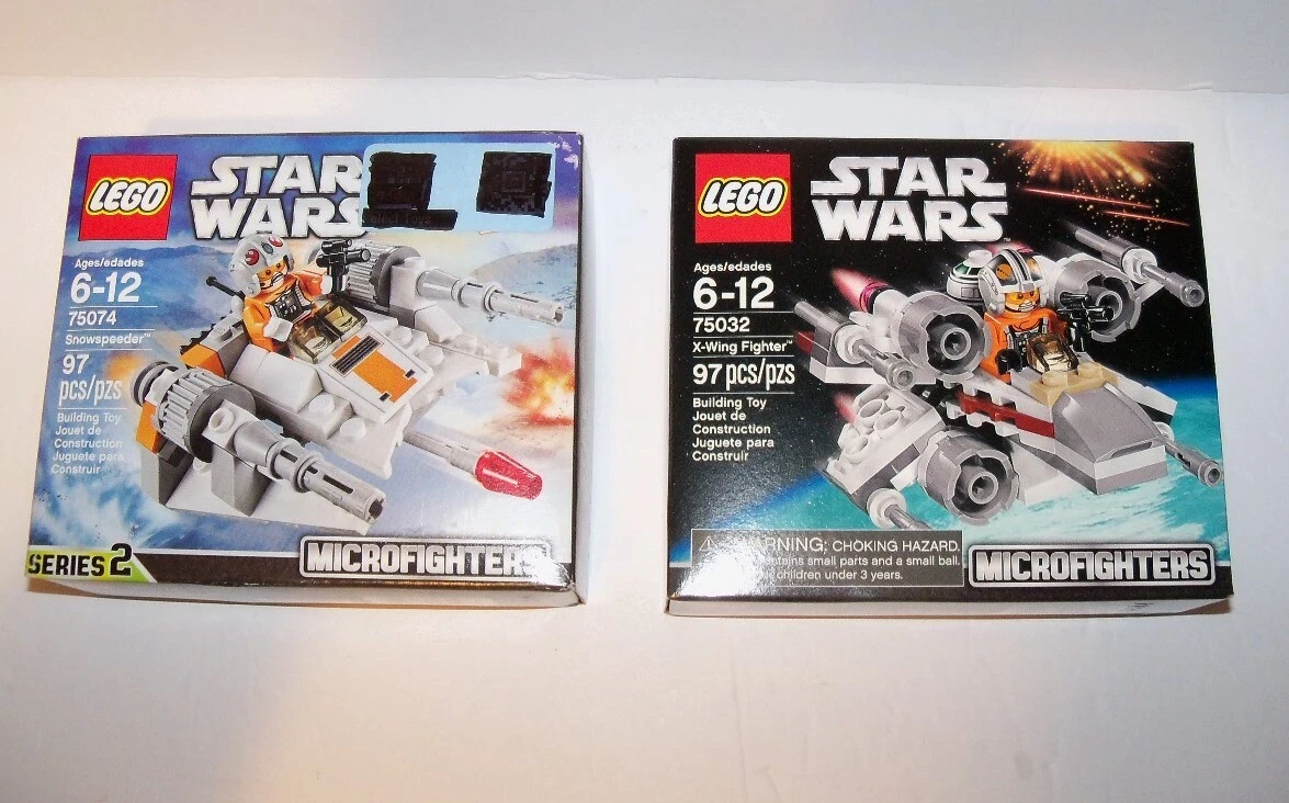 Retired Lego Star Wars MicroFighters 75074 SNOWSPEEDER 75032 X WING FIGHTER Lot