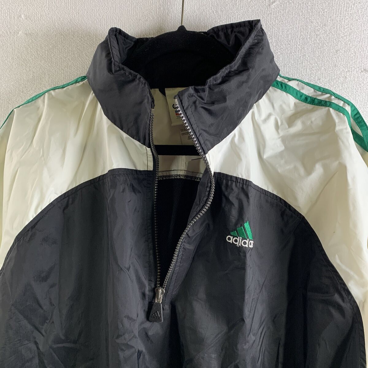 Vintage 90s Adidas Quarter-Zip Up Nylon Hooded XL Vintage 90s Adidas Quarter-Zip Up Nylon Hooded XL