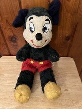 Vintage Mickey Mouse Plush California Stuffed Toys Co Walt Disney 1970's USA
