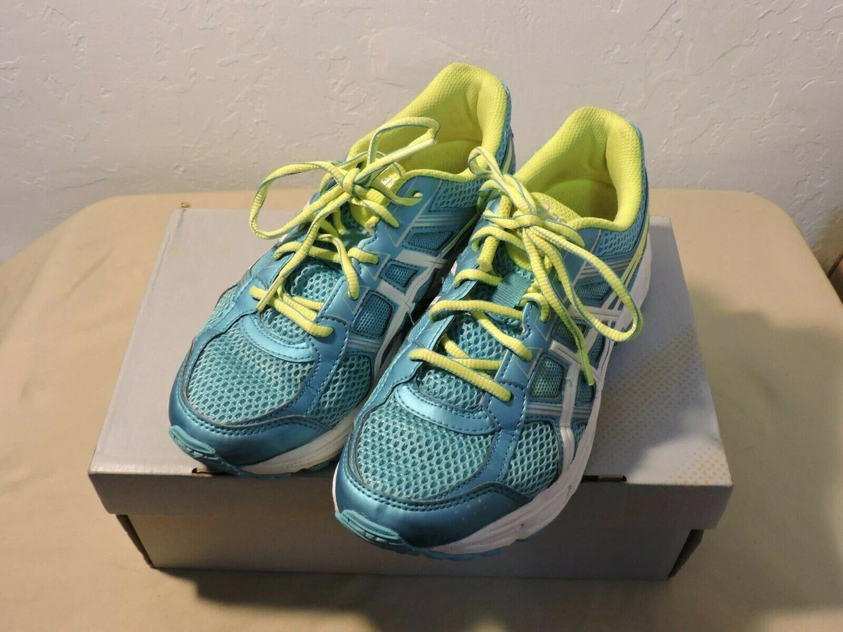 ASICS Kids Gel Contend 4 GS Running Shoe Aquarium White Safety