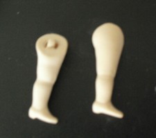 Vintage 1970s Porcelain Bisque Girl Doll Legs 1 3/4" Long