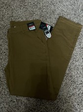 Galaxy By Harvic Men  s Flex 4-Way Stretch Pant Slim Brown Size 34/32 NWT