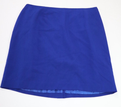 Kasper Plus Size Stretch Crepe Pencil Skirt Blue Size 24W