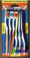 NWT Dr Fresh Toothbrush 6 pack FIRM Standard Toothbrushes NEW