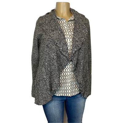 Rafaella Gray Open Front Relaxed Fit Cardigan Sweater Womens Size S Casual EUC
