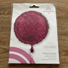 Pink Sequins Round Foil Helium Balloon 43cm / 17 in