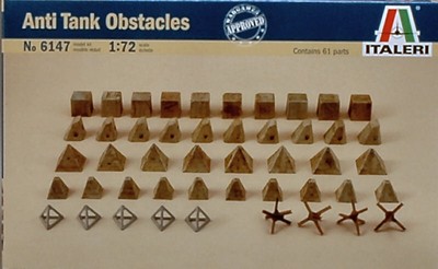 Modellauto Diorama modellbau model kit bausatz Italeri Hürde Anti-tank Kit