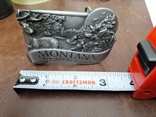 Vintage Bergamot Brass Works Belt Buckle- Montana NEW