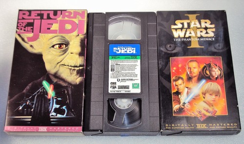 STAR WARS TRILOGY VHS Original Pre-Disney Edition A New Hope ESB ROTJ & Phantom - Picture 4 of 8