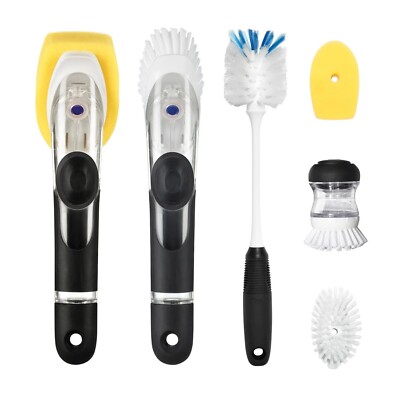 OXO SoftWorks 6-Piece Soap Dispensing Brush Set