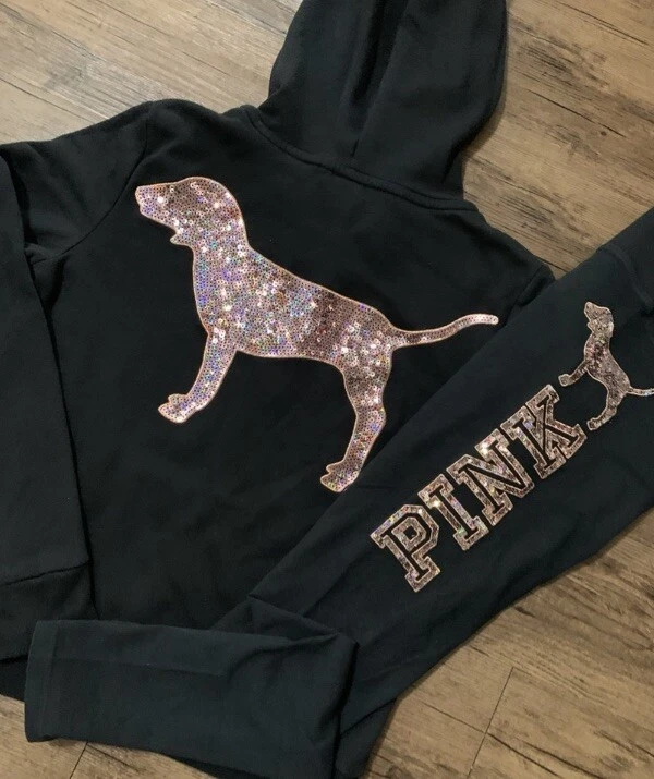 Victoria's Secret Pink Rhinestone Dog Hoodie / Bling leggings