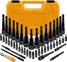 47-PC Magnetic Nut Driver Screwdriver Bit Set Strong Drivers for Impact Drill