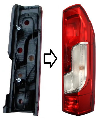Feu arrière droit Fiat Ducato 2014 phare bloc optique arrière de carrosserie pour camionnette