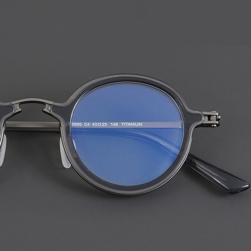 Monturas de gafas redondas vintage mixtas de colores Hawksbill gafas de negocios ligeras - Imagen 5 de 10