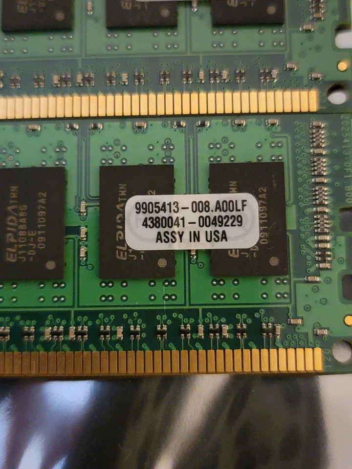 Kingston 6GB (3X2GB) DDR3-1066MHz ECC Unbuffered Apple Mac Pro KTA-MP1066K4/8G ↂ - Image 3 of 4