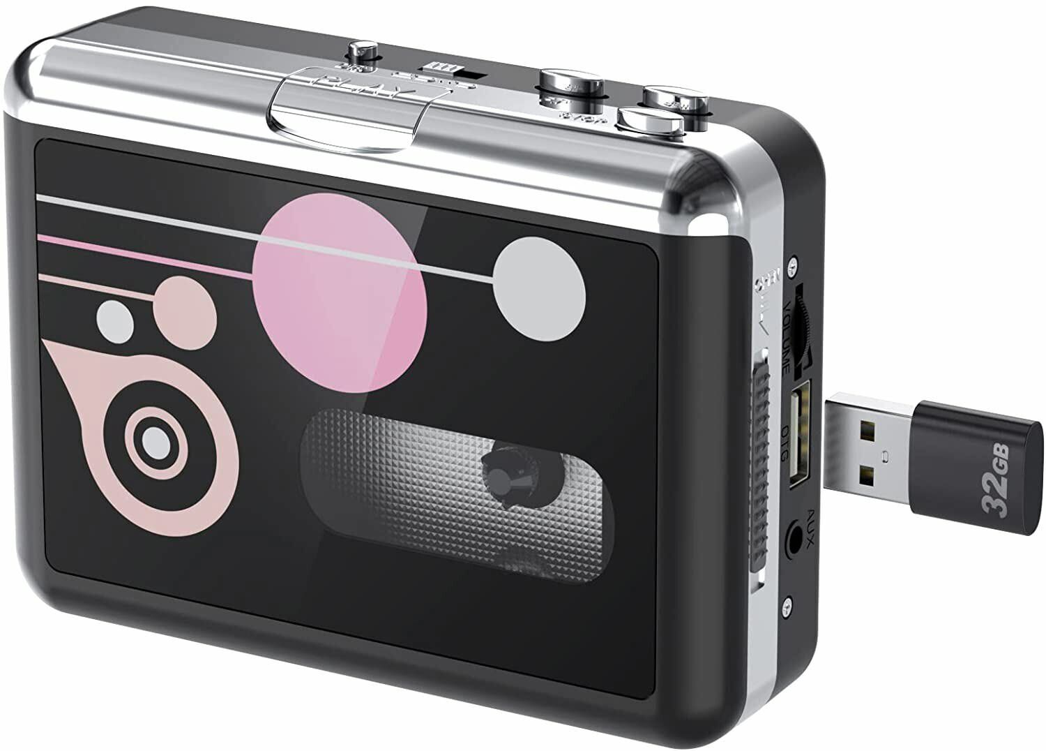 Cassette Player USB Cassette to MP3  Cassette Recorder Converter with Earphones