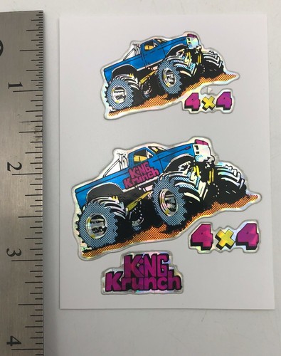 (8)x Monstertruck 4x4 Aufkleber Hologramm vollfarbig Sticker Set - Bild 2 von 2