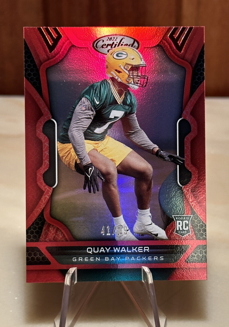 2022 Panini Certified Quay Walker Mirror Red Rookie /99 RC Packers #153