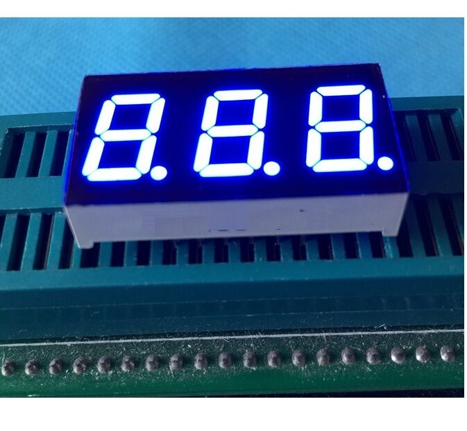NEW 0.28 inch Year-end gift 3 safety digit led display seg anode Blu Common 7 segment