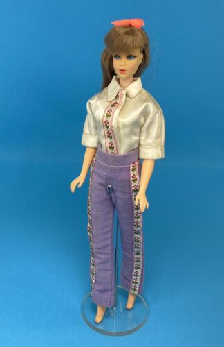 Vintage Barbie Clone Premier Togs #33 White Satin Blouse With Velvet Pants - Picture 1 of 6
