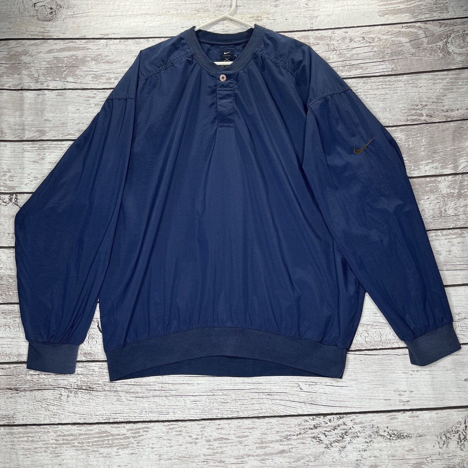 SACAI X NIKE Nike Golf Pullover Giacca a Vento Uomo XL Blu Logo Ricamato Nylon