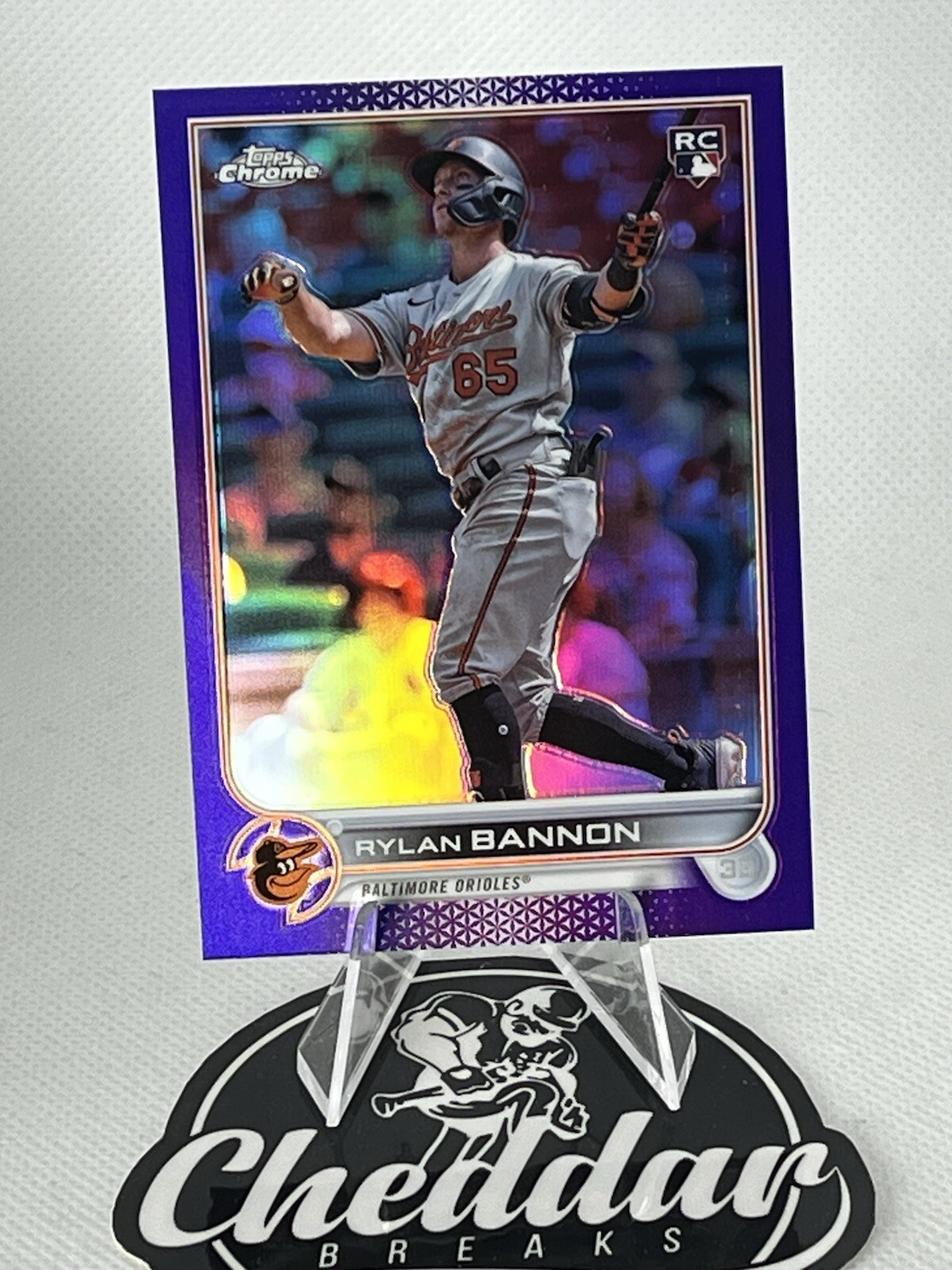 2022 Topps Chrome Update #USC148 Rylan Bannon Purple Refractor Rookie Orioles