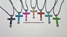 Horseshoe Nail Disciple Cross Necklace Buy 3 Get 1 Free Hand Made Ribbon Crosses