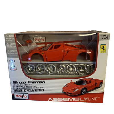 Maisto Assembly Line Enzo Ferrari Red 1:24 Model Car Die Cast 35