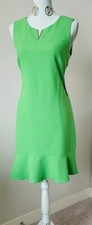 NWT Green V Logo Dress With Earrings Size 10