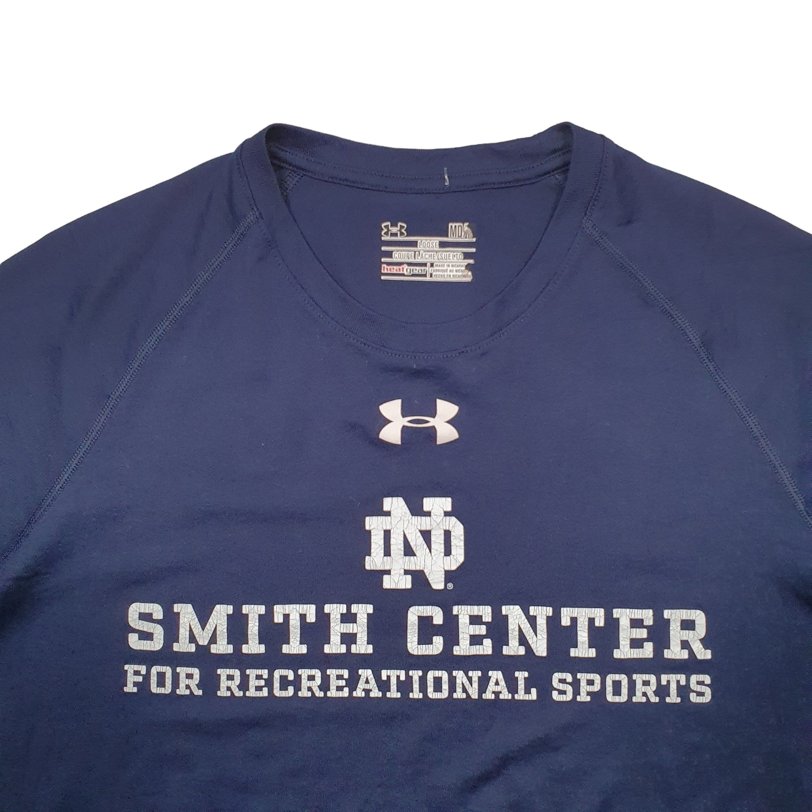 UNDER ARMOUR Navy T Shirt Tee Short Sleeve Polyester Mens M image 3