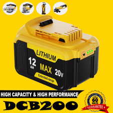 For DeWalt 20V 20 Volt Max XR 12.0AH Lithium Ion Battery DCB206 DCB205 DCB204-2