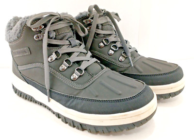 Weatherproof Mens Sneaker Boots Size 8 M Gray faux fur lined  display picture 3