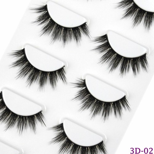 Lashes Natural False Eyelashes Faux Mink 3D Wispy Long Thick Short Cat Eye UK - Picture 9 of 41