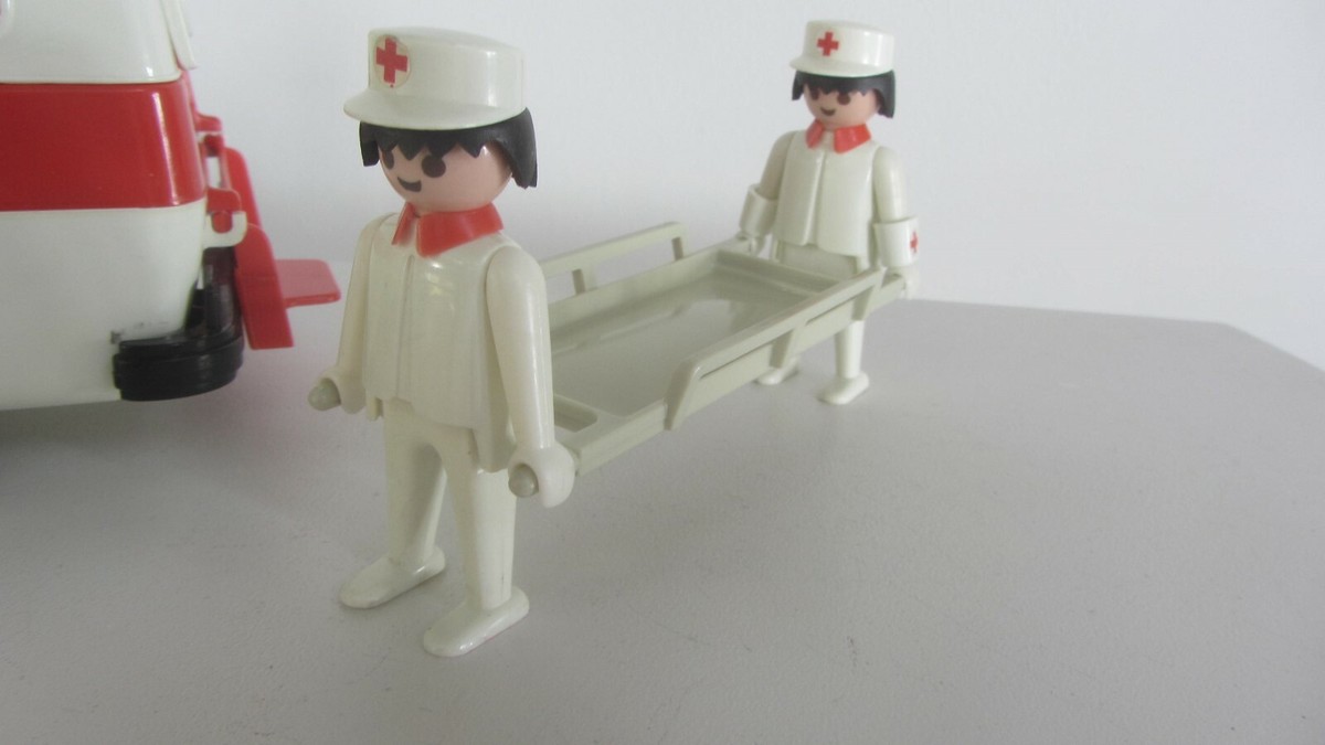 Ambulance Vintage Playmobil Geobra N°3254 (1977) Avec Accessoires