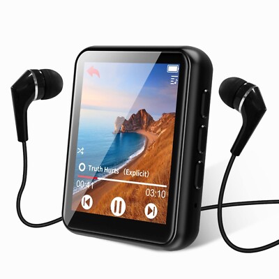 16GB JOLIKE MP3 Player Bluetooth 5.3 Touch Screen Music Player FM Radio Black