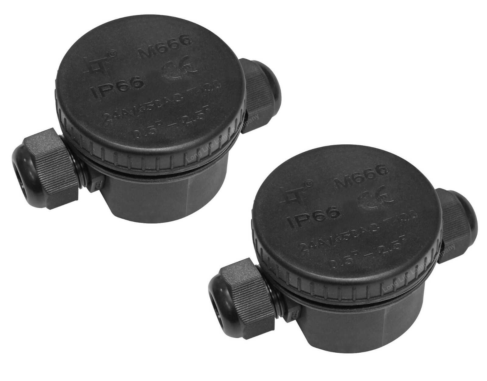 2 x Waterproof Junction Box Underground Cable Line Protection Connector IP66