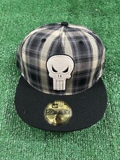 New Era x Marvel The Punisher 59Fifty Sz 7 1/2 Plaid Candy Underbrim NOS