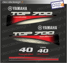 Adesivi calandra motore marino fuoribordo Yamaha 40 cv top 700 gommone barca