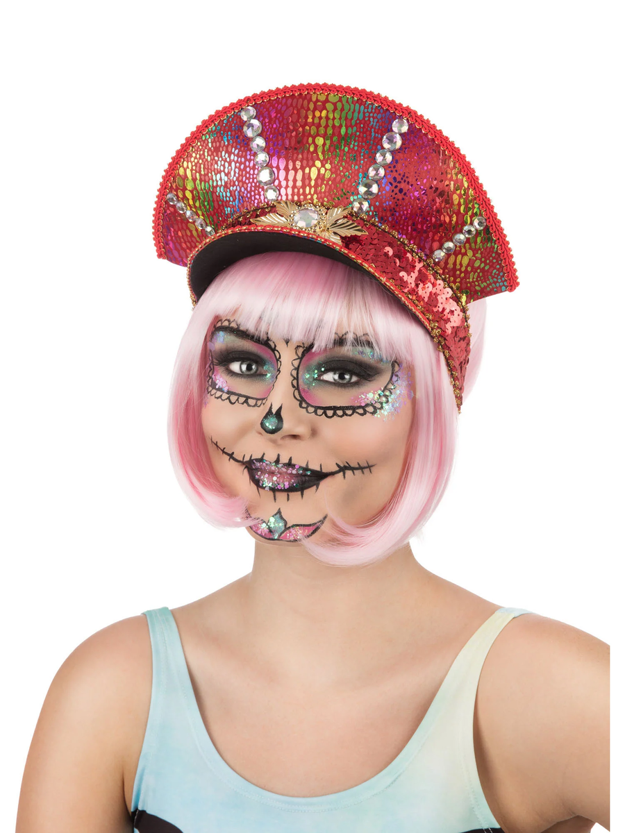 Festival Military Hat Pink Party Festival Military Hat Pink Party