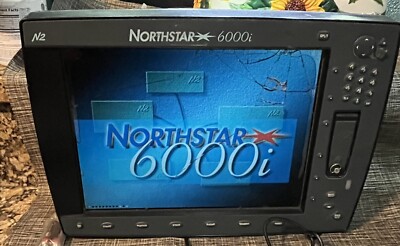 Northstar 6000i Color  GPS FishFind Radar Chartplotter Crack Screen As Is /parts