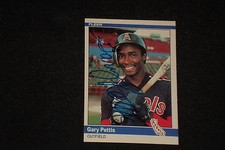 GARY PETTIS 1984 FLEER SIGNED AUTOGRAPHED CARD #526 ANGELS