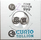 New ListingHandmade 1 Gram 999 Fine Silver Round - Transformer Set (2 pc) Curio Bullion