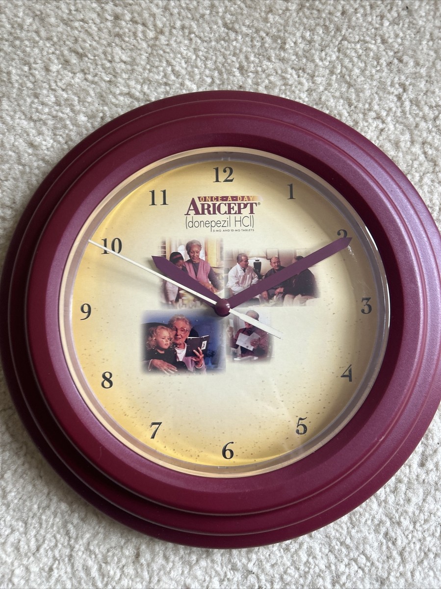 Vintage 2000's Aricept Pharmaceutical Advertising Wall Clock