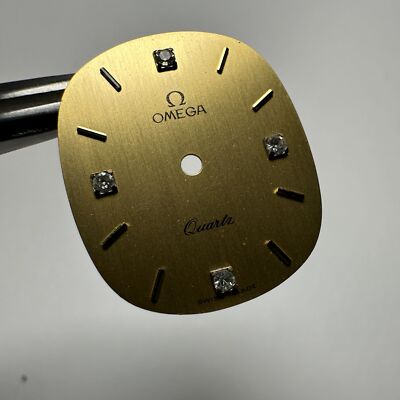 OMEGA NOS Rare Lady Brilli Champagner Wahlschalter für Quarz Model (Size IN Pics